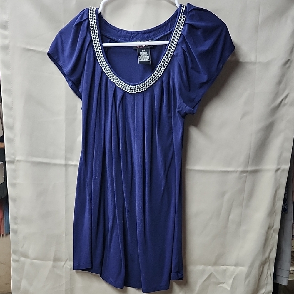 Fylo Womens Short Sleeve Blouse Size S